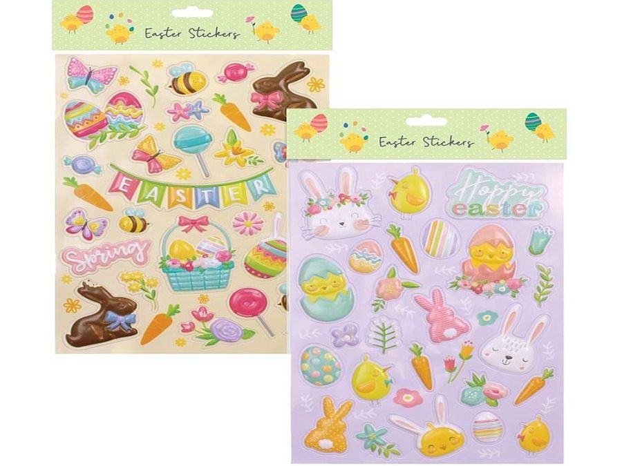 Easter bubble stickers - 2asstd.