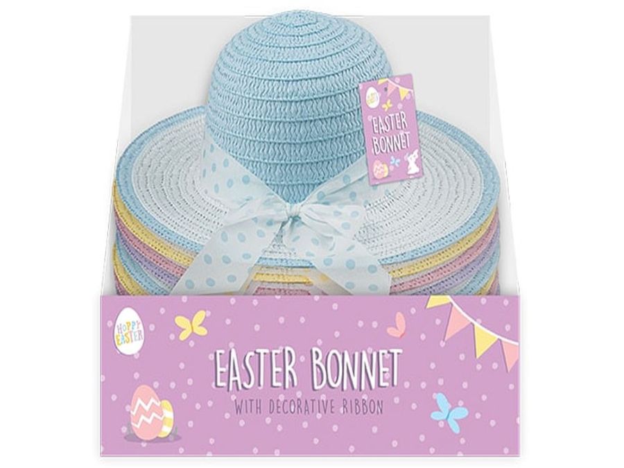 Easter bonnet with ribbon - 4/cols.