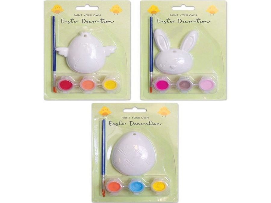 Paint-your-own hanging Easter decorations - 3asstd.