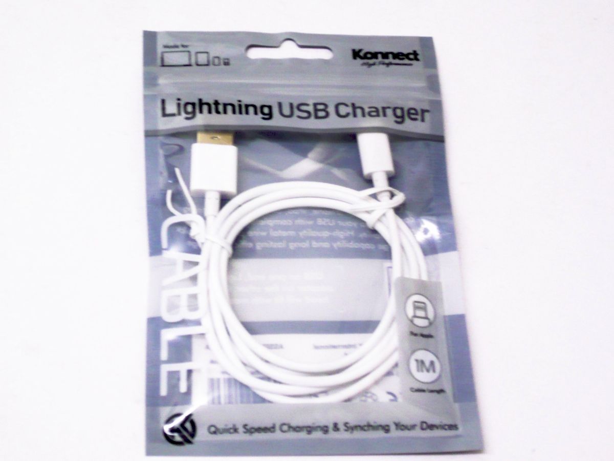 1m lightening usb charger.