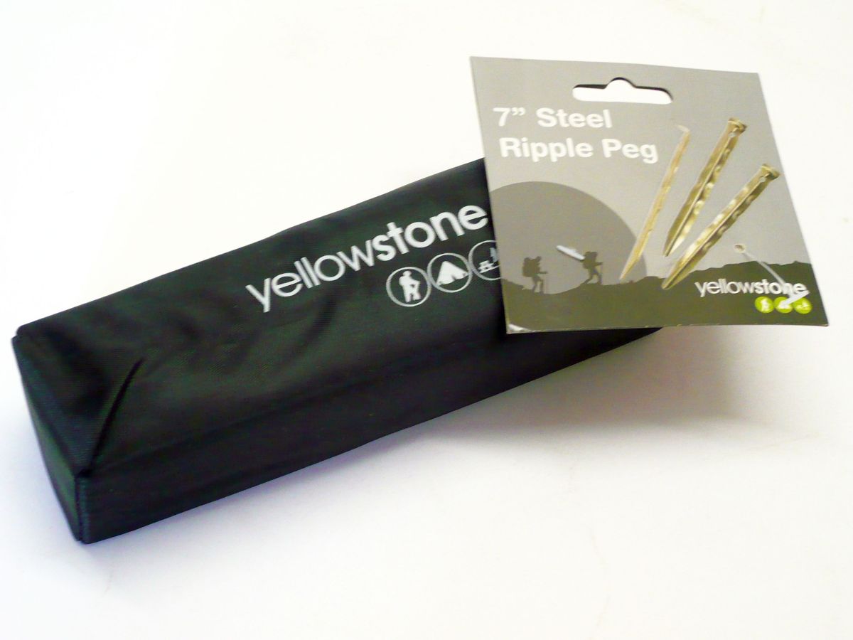 Pkt 10, Yellowstone 7" steel ripple pegs in pouch*