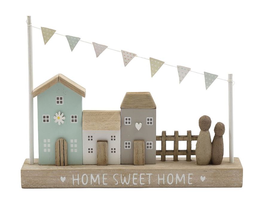 Pebble houses decoration.
(15x17.5cm)