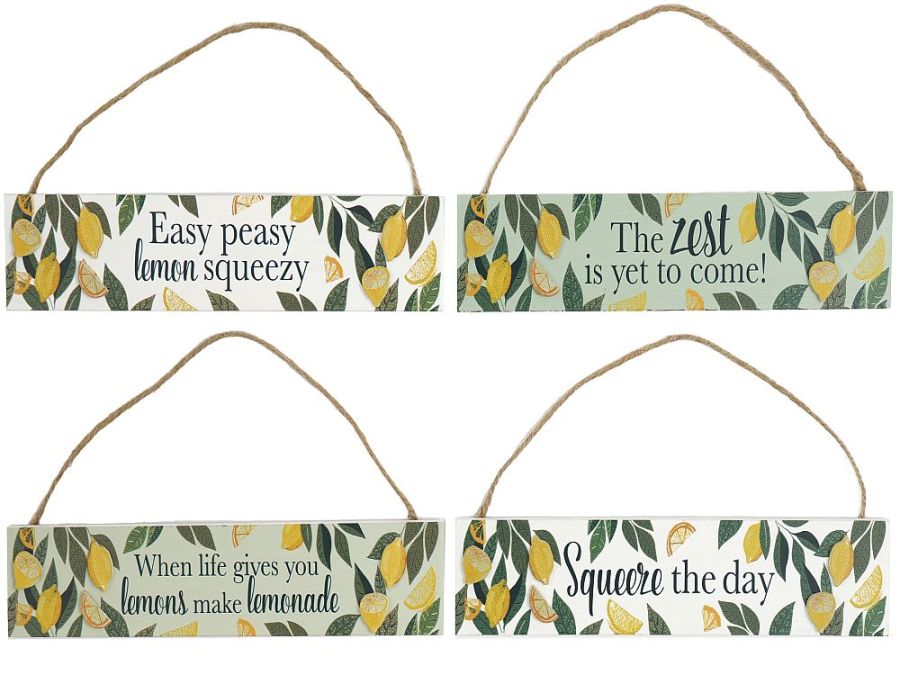 Wooden citrus plaque - 4asstd*
(26x5cm)