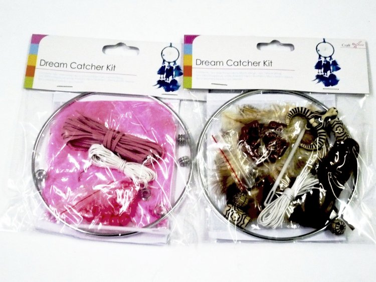 Dream catcher kit (pink/brown)*