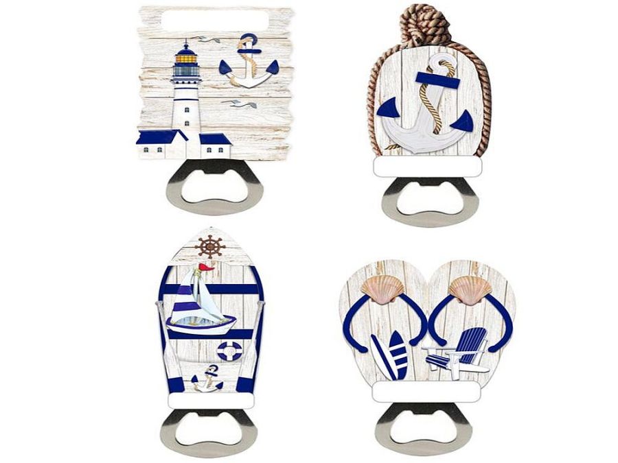 Resin seaside magnet and bottle opener - 4asstd.
(MAGN257)