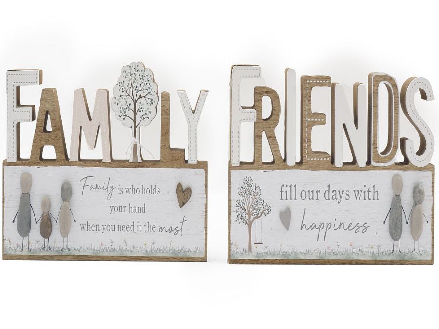 Pebble friends/family dec.
(25x2x16cm)