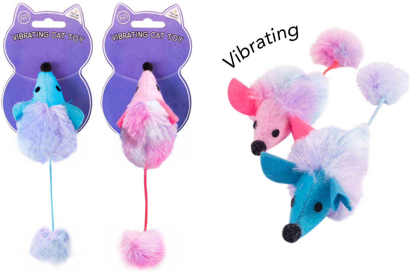 Vibrating mouse cat toy - 2asstd*