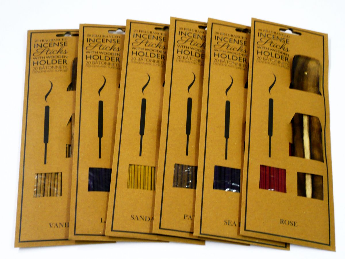 12x fragranced sticks & wooden holder - 6asstd
USE FG0128