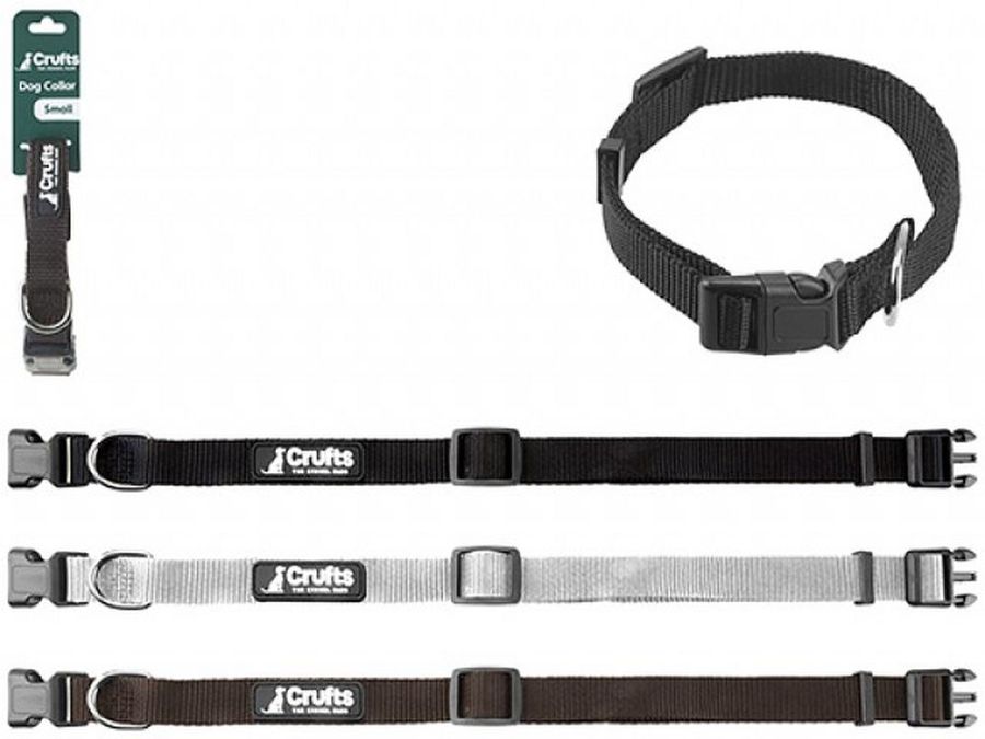 Crufts small dog collar - 3/cols* (30x2cm)