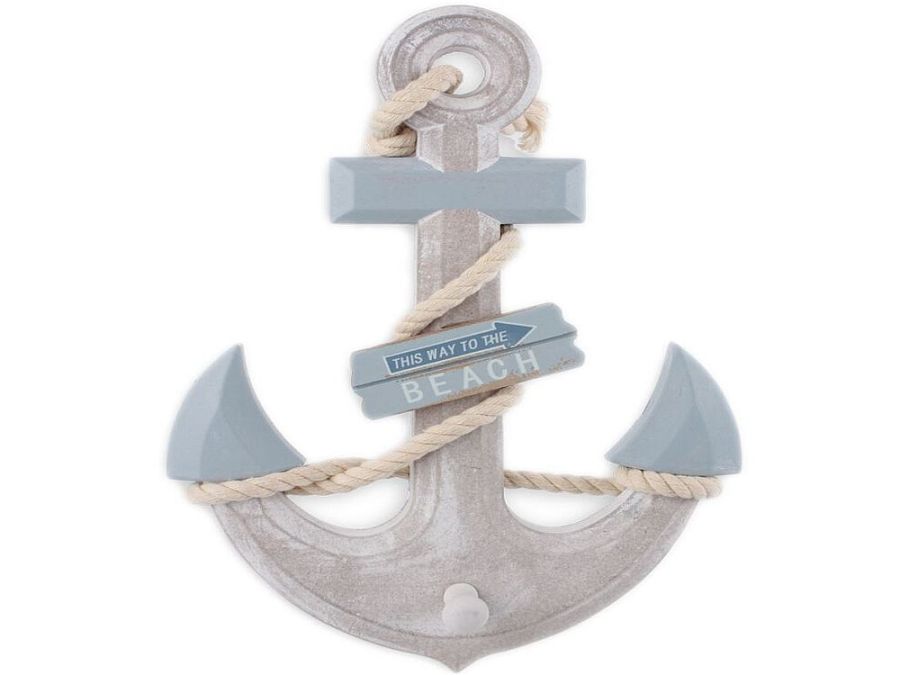 33cm Seashore wooden anchor.