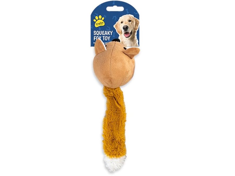 Plush squeaky fox dog toy*