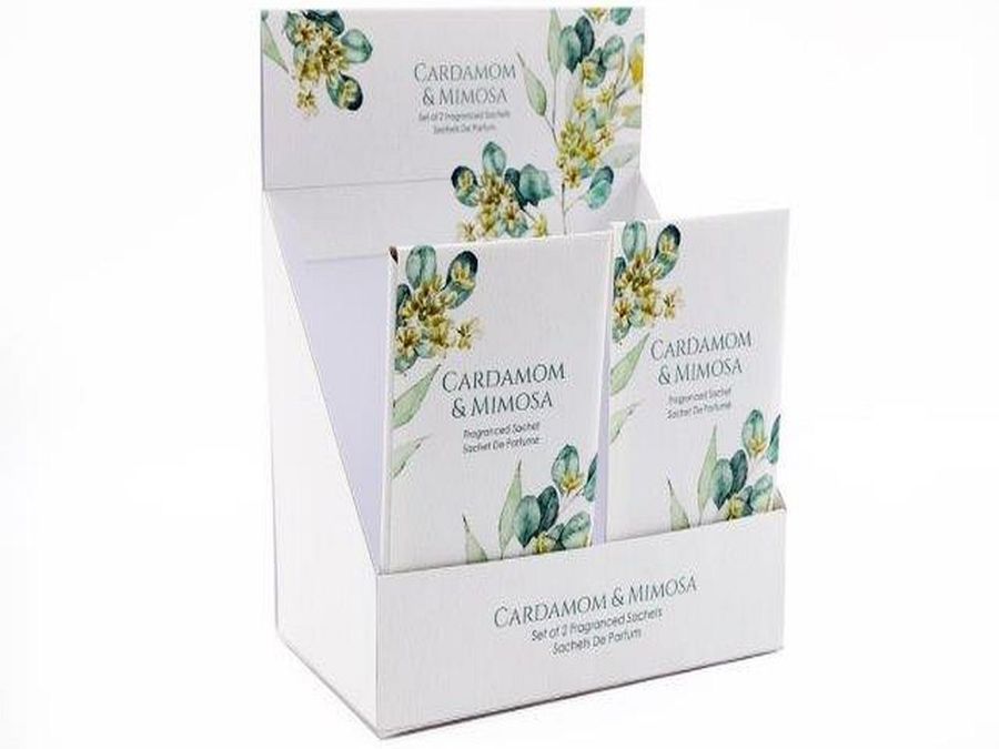 20g Cardamom and Mimosa sachet*
(ADD 24 for display)