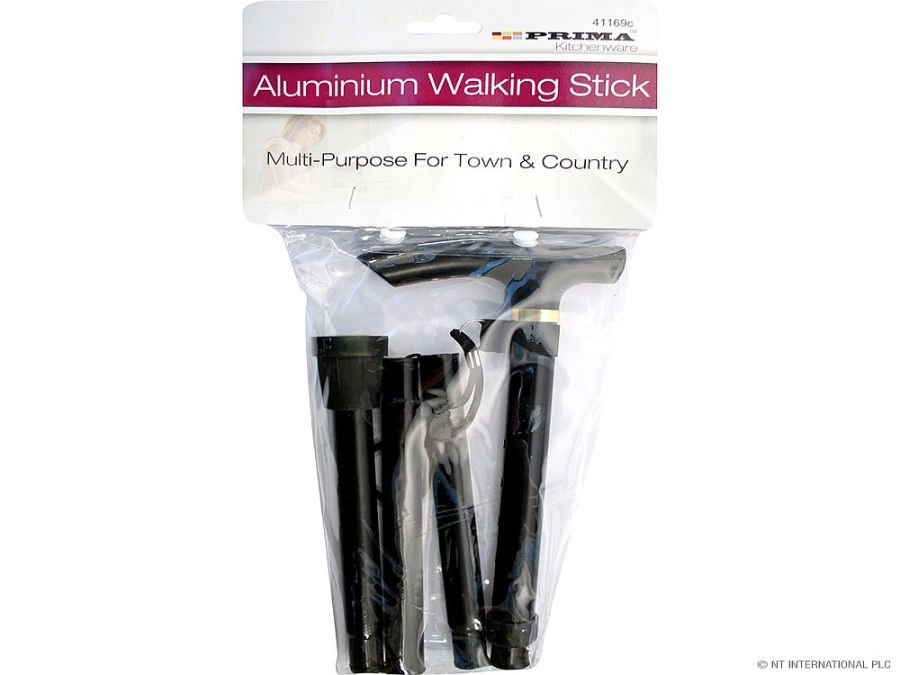 Coloured aluminium folding walking stick - 4/cols*