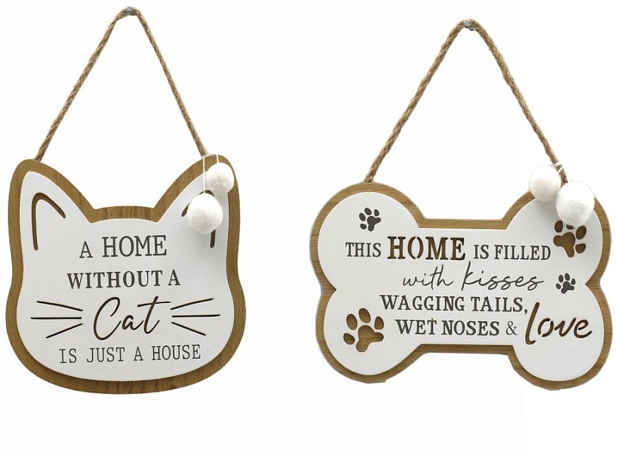 Wooden cat/dog plaque.
(18x15cm)