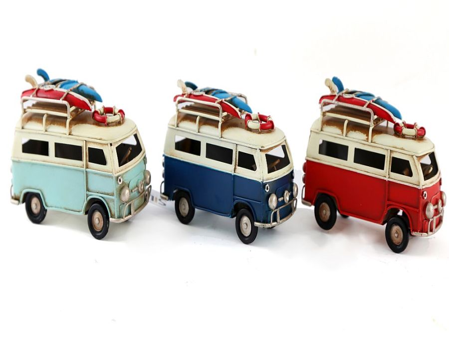 Metal model campervan - 3asstd.
(11x5x8cm)