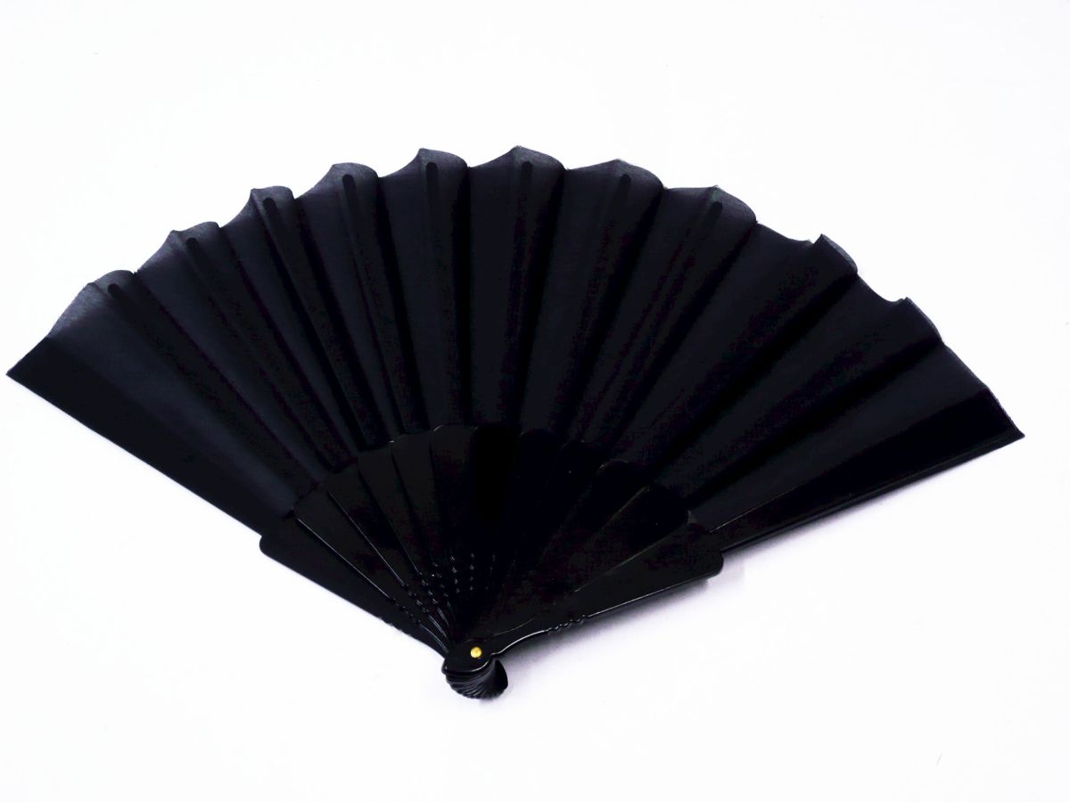 Black plastic/material fan*