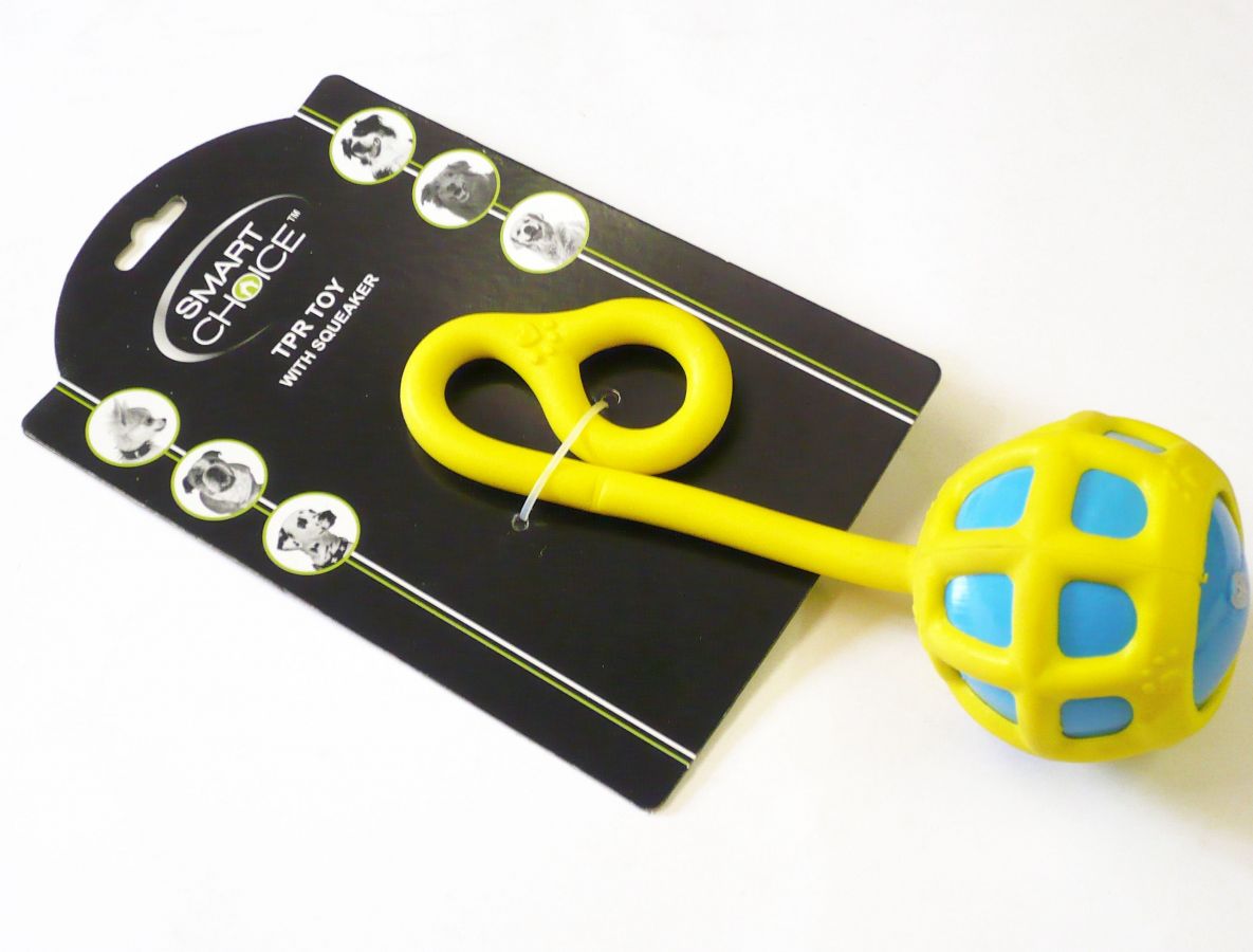 TPR dog toy with squeaker - 4/cols* TPR dog toy with squeaker - 4/cols*