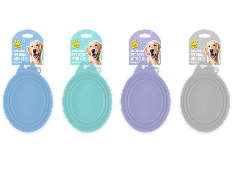 15cm collapsible pet bowl - 4/cols*