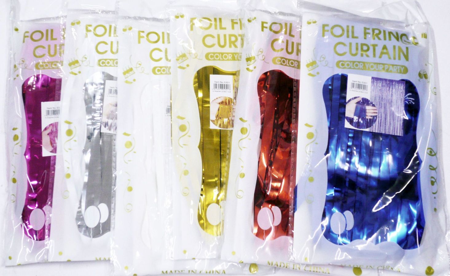 Foil fringe curtain - 6/cols*