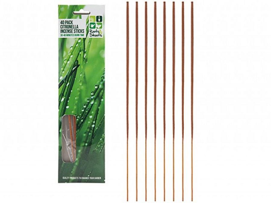 Pkt 40, citronella incense sticks (30-40min burn)*