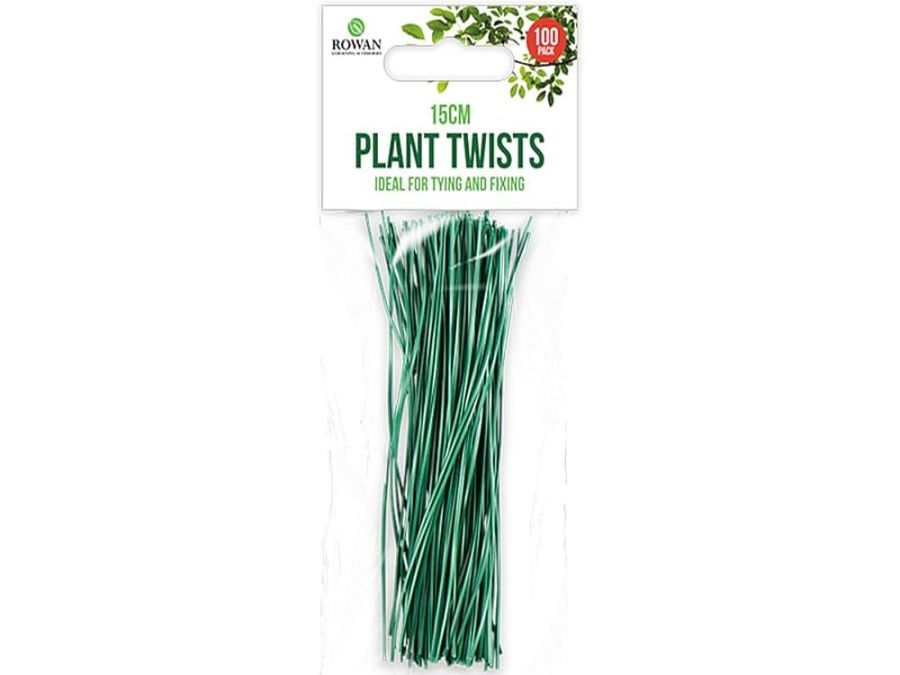 Pack 100, 15cm plant twists*