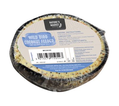 Wild bird coconut feeder