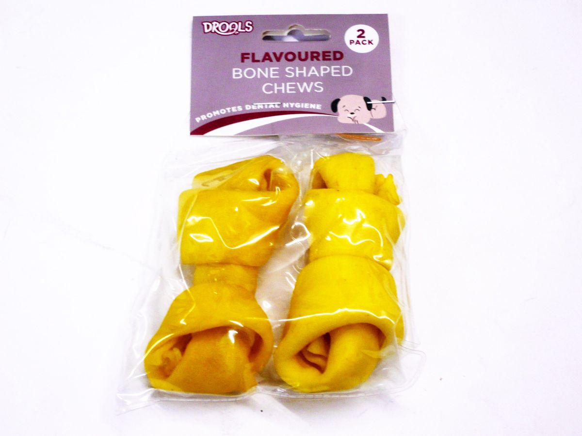 Pack 2, Drools flavoured bone shape REDUCED , SHORT DATE END FEB