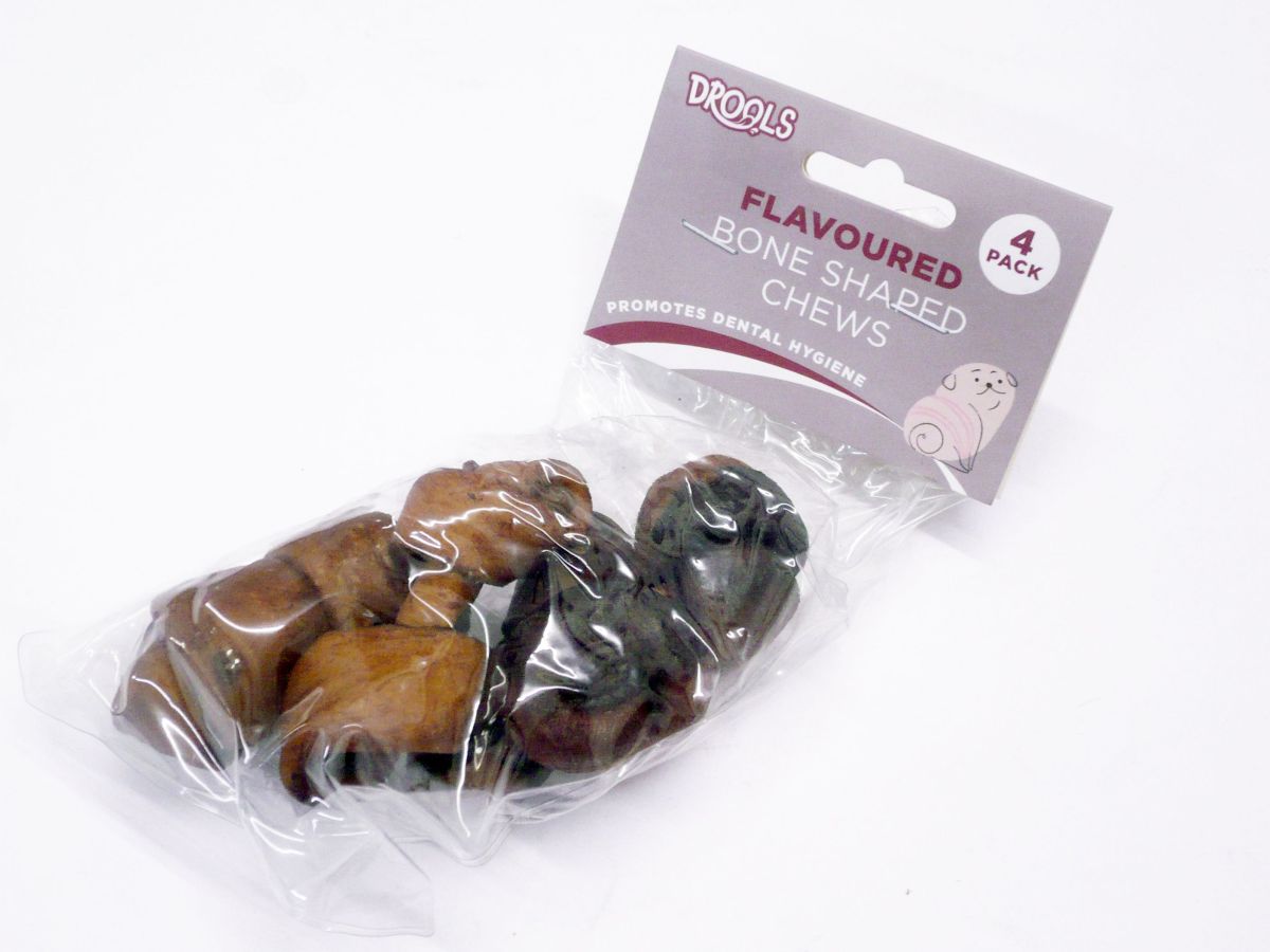 Pack 4, Drools mini flavoured bone shaped chews* REDUCED , SHORT DATE END FEB