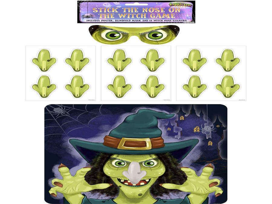 Stick the nose on the witch game*