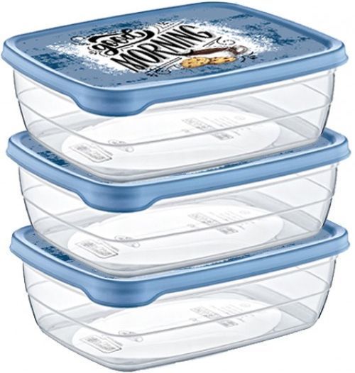 Set 3, printed lid food boxes (1.2ltr)*