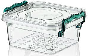 0.35ltr square clip box
(10.5x11.5x6cm)*