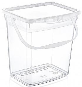 10 litre transparent detergent/storage box with lock lid*
