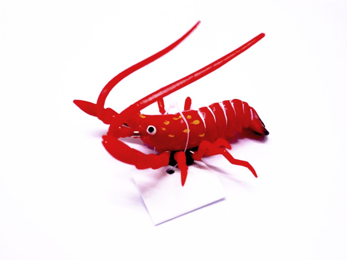 Shaking lobster magnet.