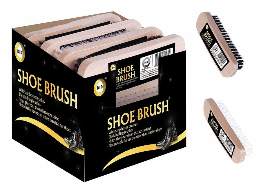 2 asstd shoe brushes*
(white applicator/black buffing)