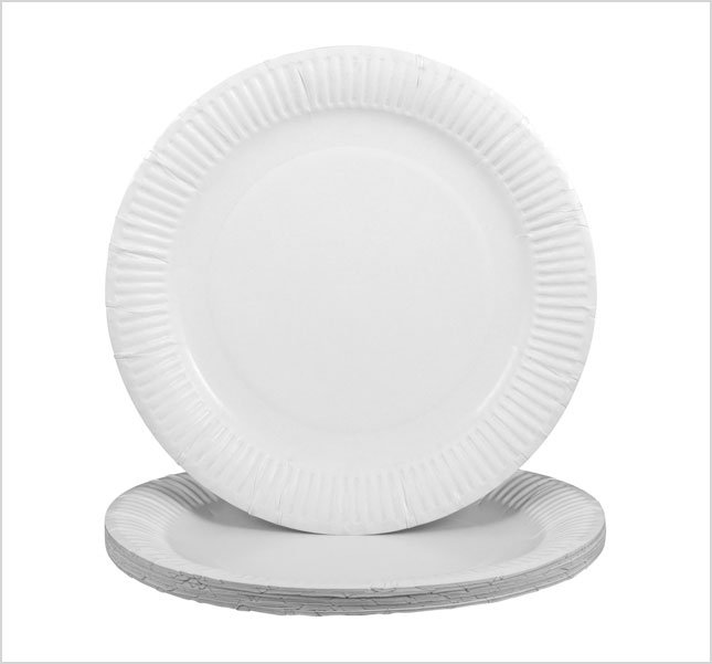 Pkt 100, 9" paper plates*