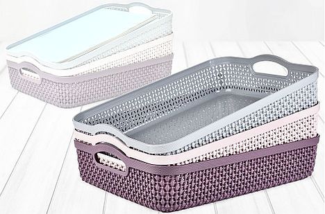 Organizer basket (26x34x6.5cm) - asstd cols*