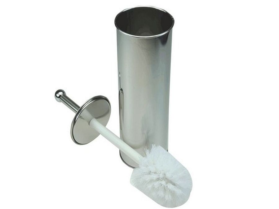 Chromed toilet brush and holder*