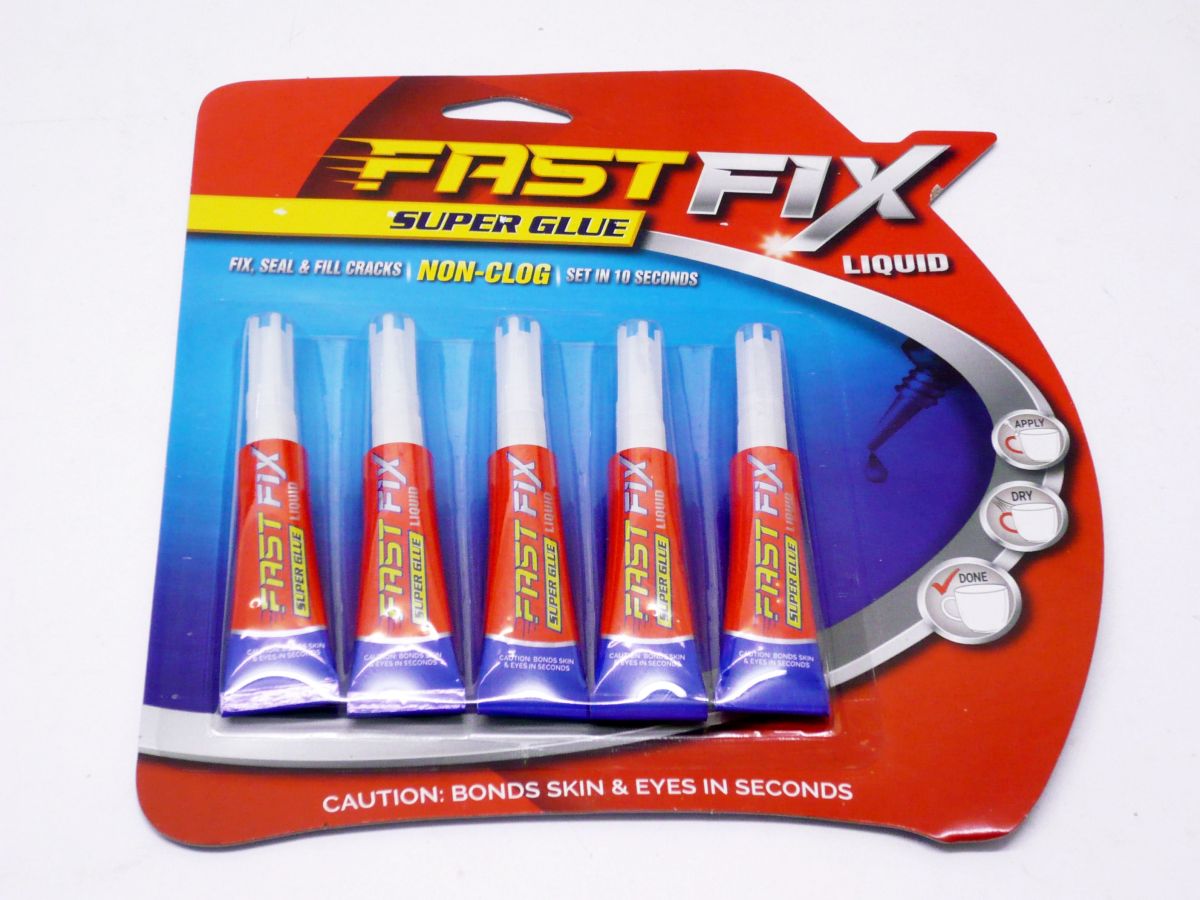 Pack 5, non-clog super glue (2g)*