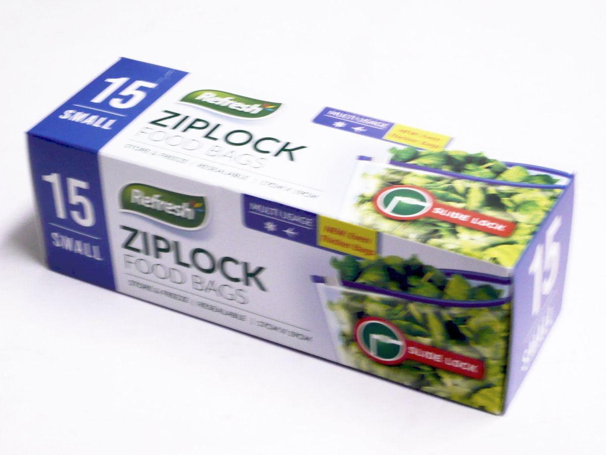Box 15, small ziplock food bags (17x19cm)*