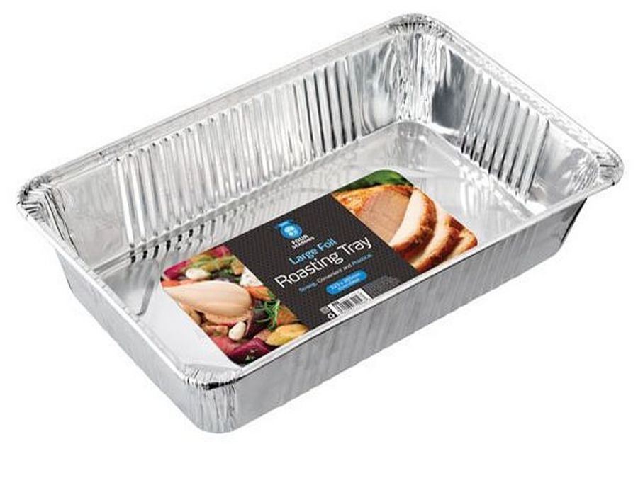 Large foil roasting tray*
(525x330x85mm)