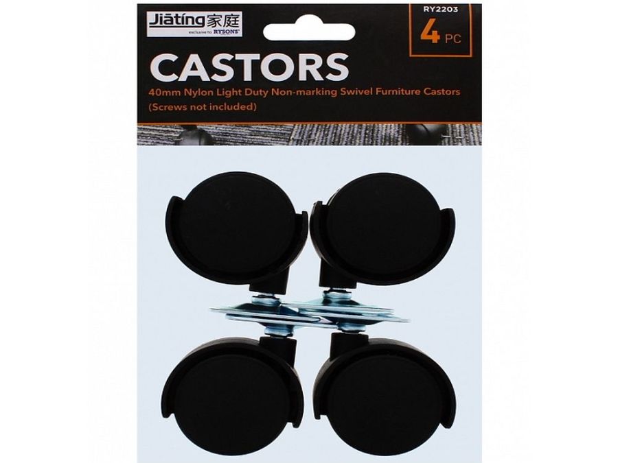 Pack 4, 40mm castors.