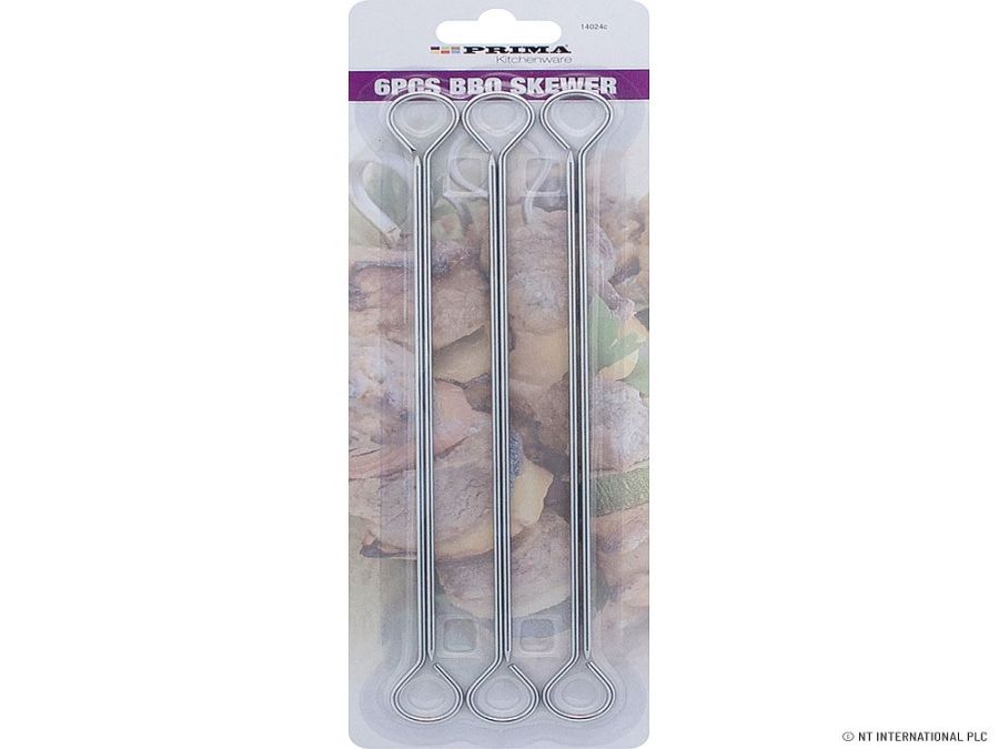 Pack 6, metal bbq skewers*