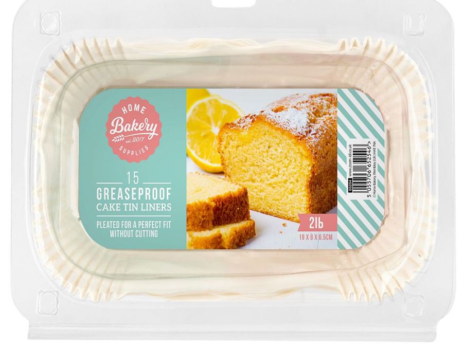 Pack 15, 2lb greaseproof cake tin liners*