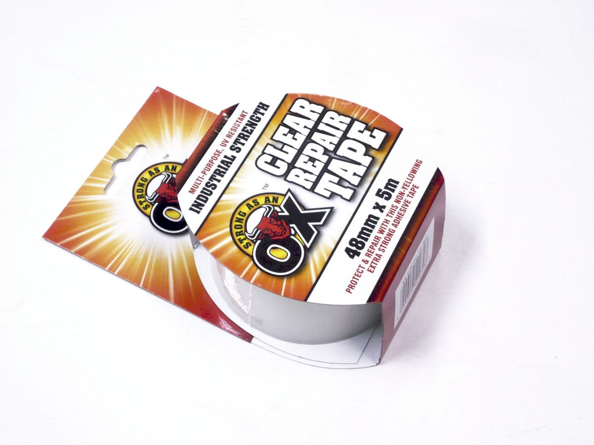 Ox clear repair tape*
(48mm x 5m)