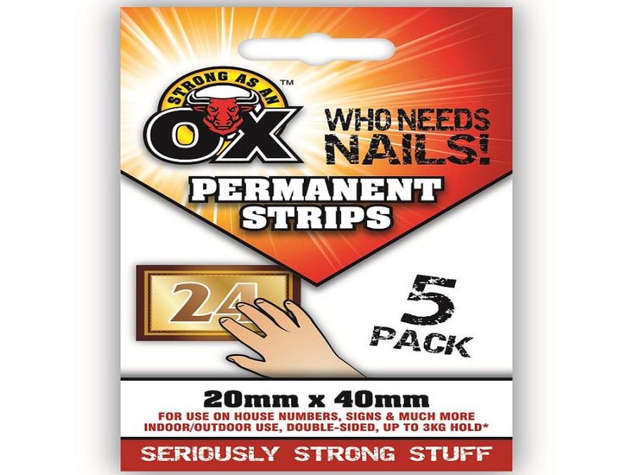 Pack 5, permanent strips*
(20x44mm)