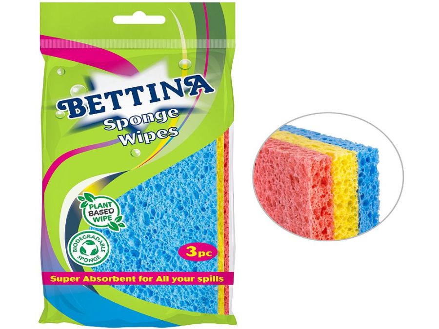 Pack 3, sponge wipes*