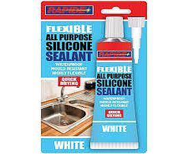 Flexible all purpose silicone sealant WHITE  (80ml)