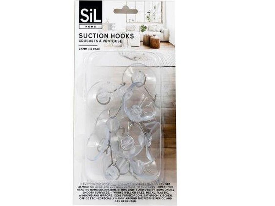 Pack 12, suction hooks*