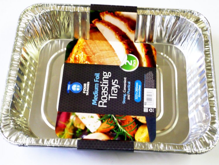 Pkt 2, foil roasting trays (32x26x6cm)*
