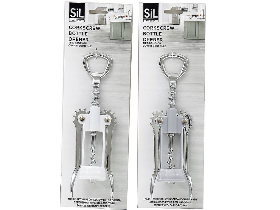 Corkscrew/bottle opener - 2/cols*